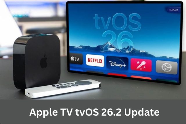 Apple TV tvOS 26.2 update screen in Software Updates menu
